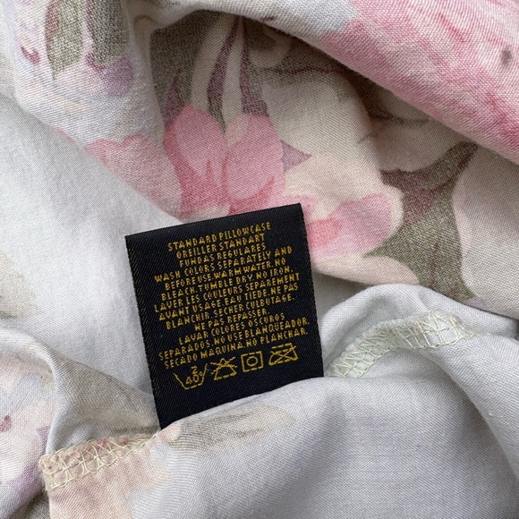 Vintage Ralph Lauren Garden Rambler Blue Floral Standard Pillow Case - Picture 8 of 8